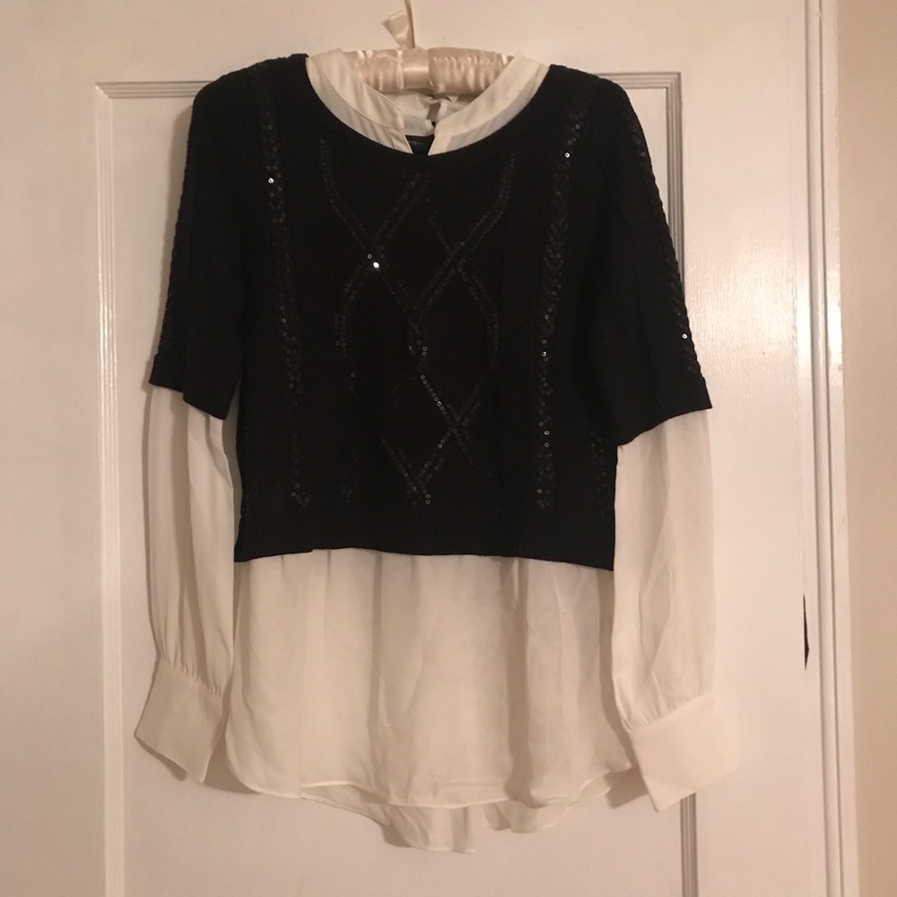 Long sleeve shirt with sweater